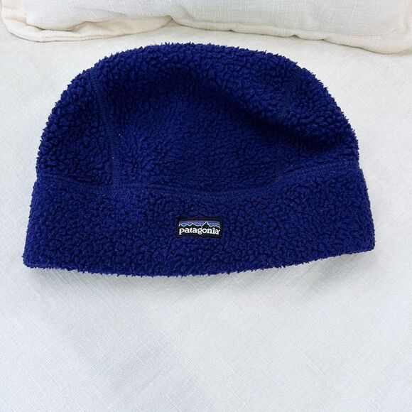 Vintage Patagonia Kids' Blue Fleece Hat - Picture 1 of 3